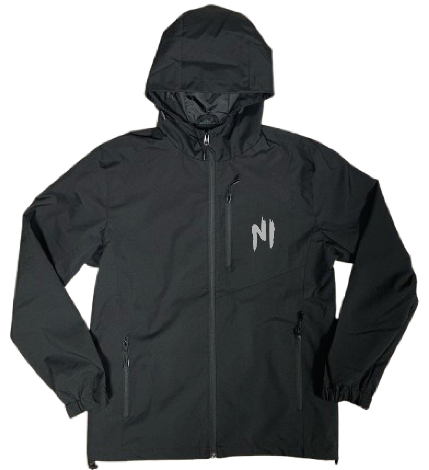 Veste Noire M.I.L.S réfléchissante + 1 PERSO