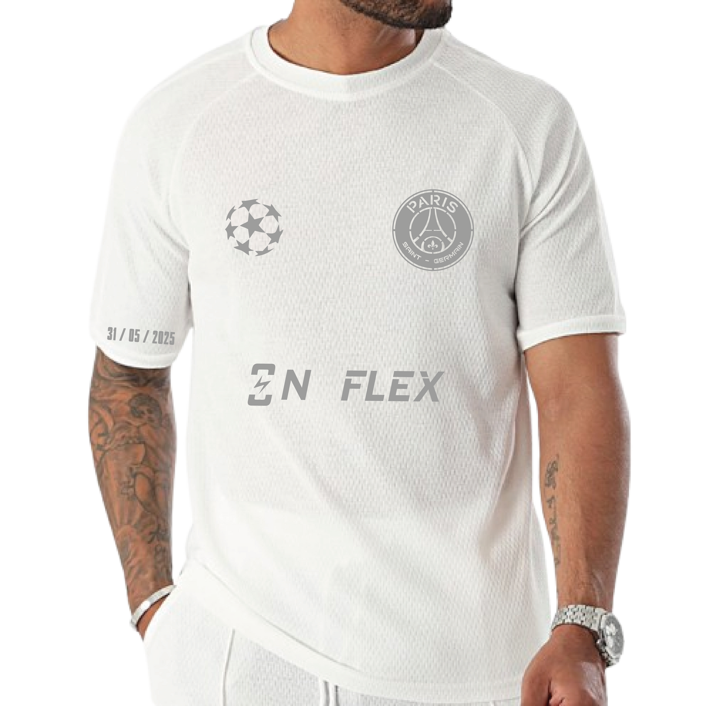 Maillot Blanc Psg Réfléchissant +1 PERSO
