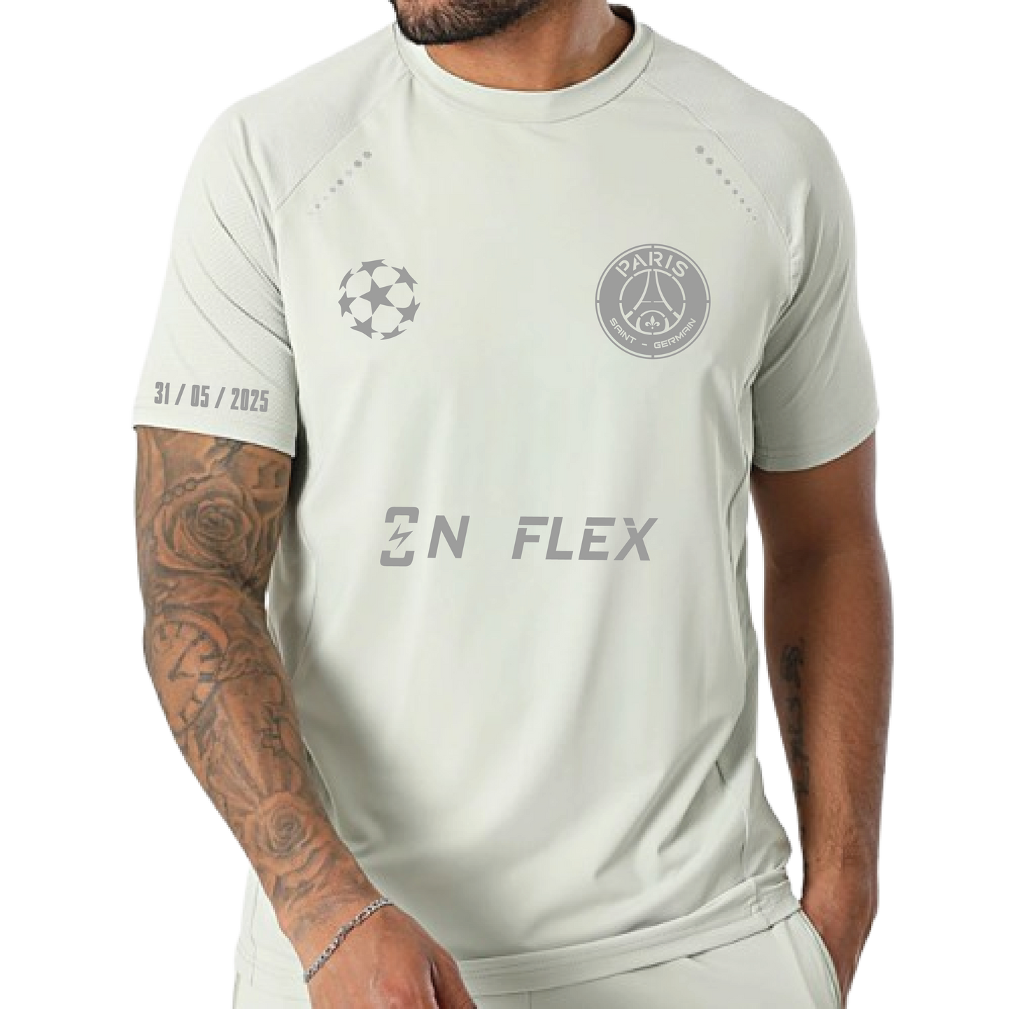 Maillot Gris Psg Réfléchissant +1 PERSO