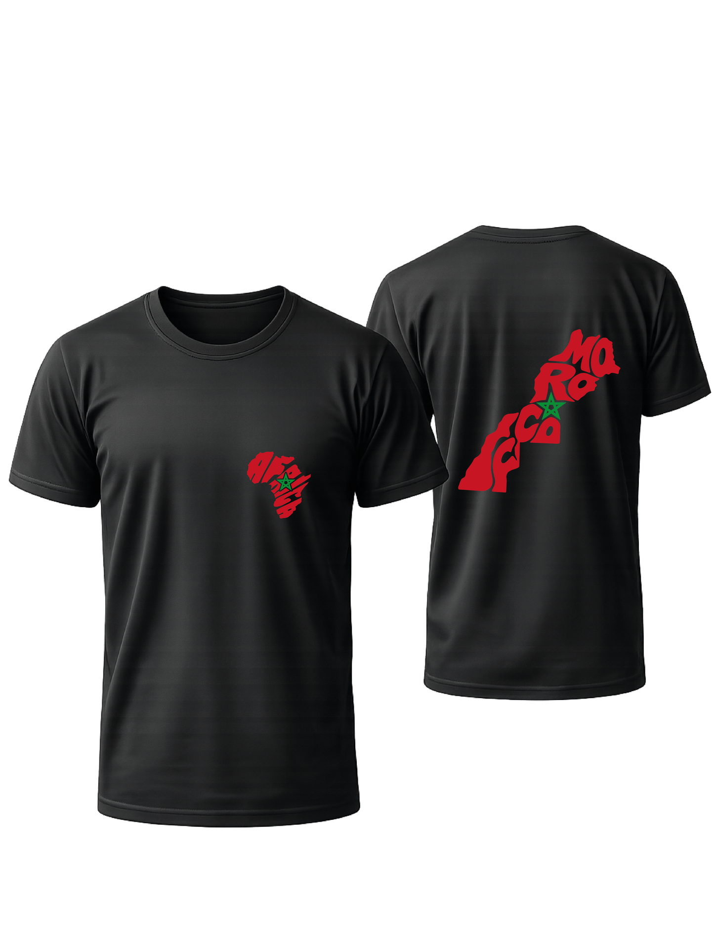 T-SHIRT NOIR OVERSIZE MAROC #AFRICA