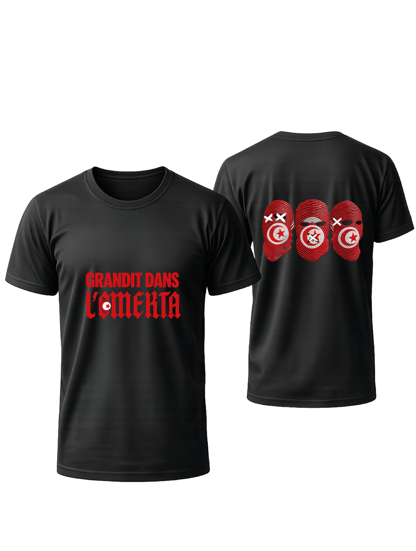TSHIRT NOIR OVRERSIZE ➡️ OMERTA X TUNISIE