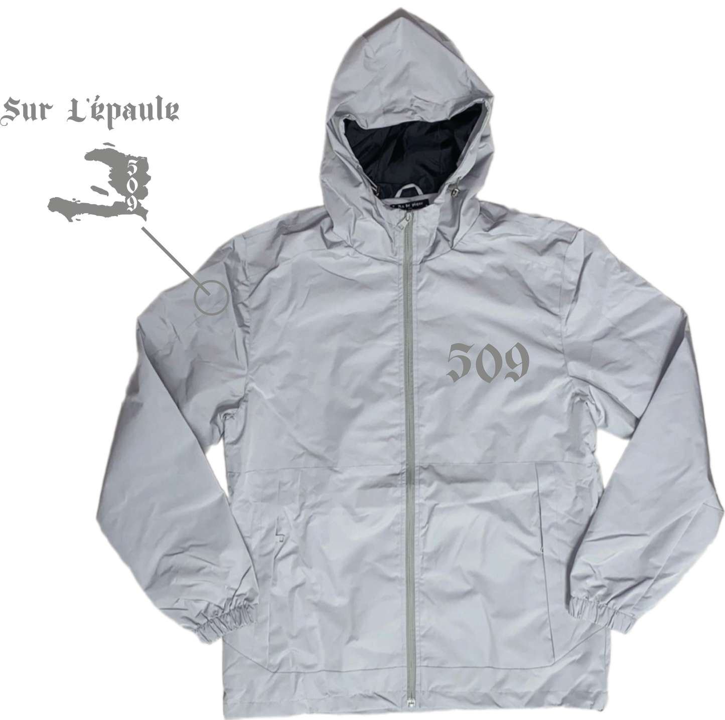 Veste Grise Haïti + 1 PERSO