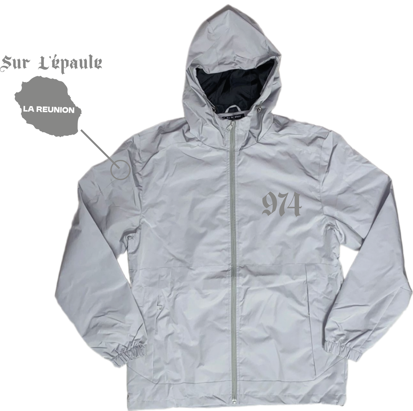 Veste Grise La Réunion + 1 PERSO