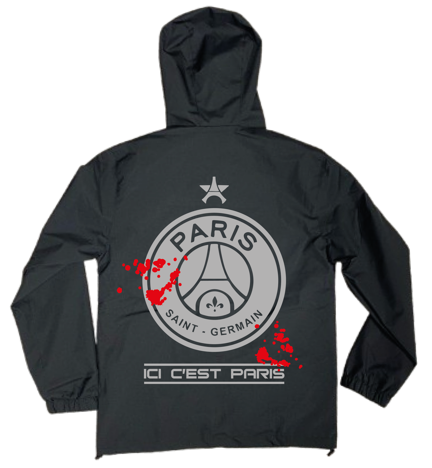 Veste Noire Psg Réfléchissante #SANG🩸 +1 PERSO