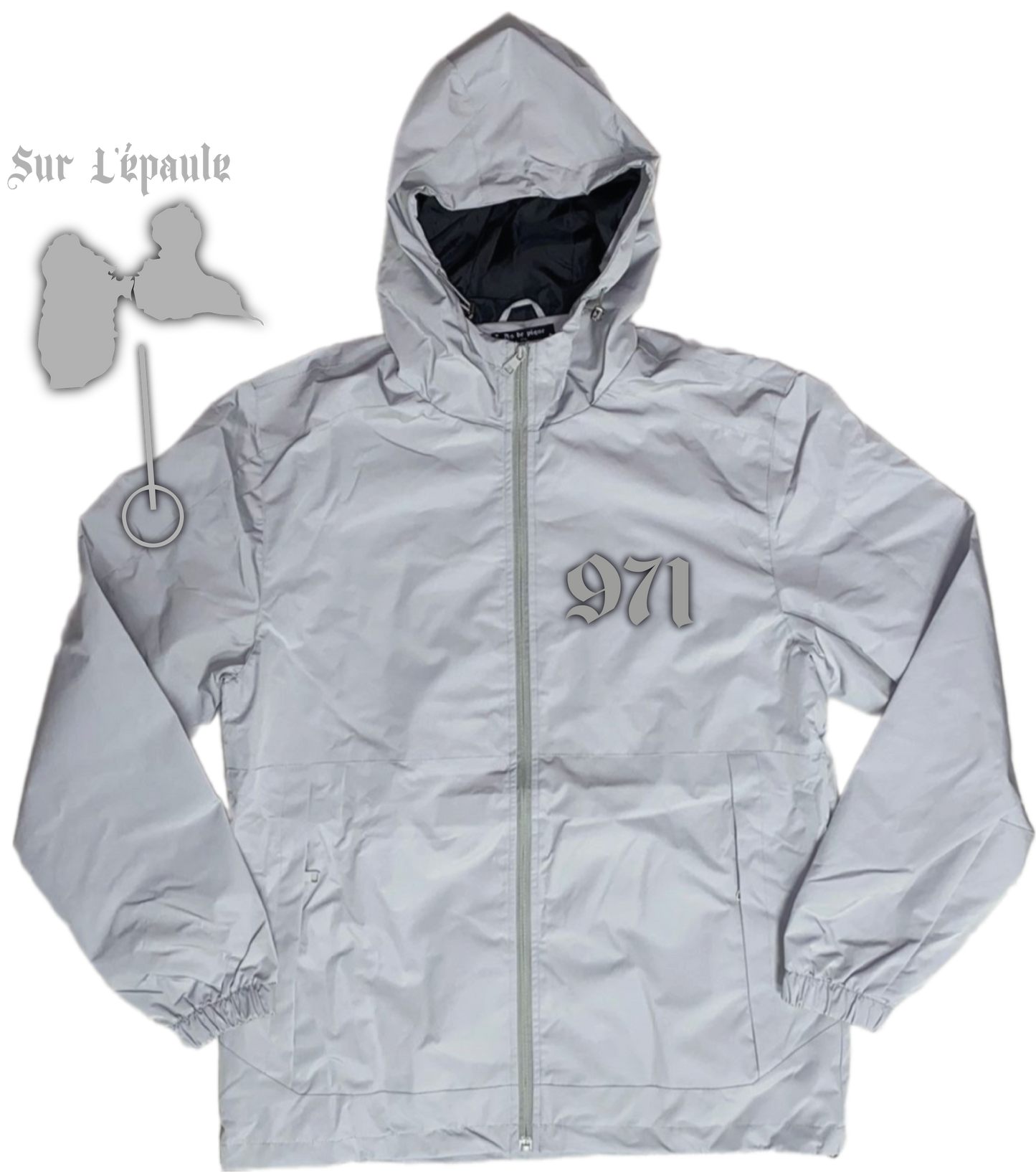 Veste Grise Guadeloupe + 1 PERSO
