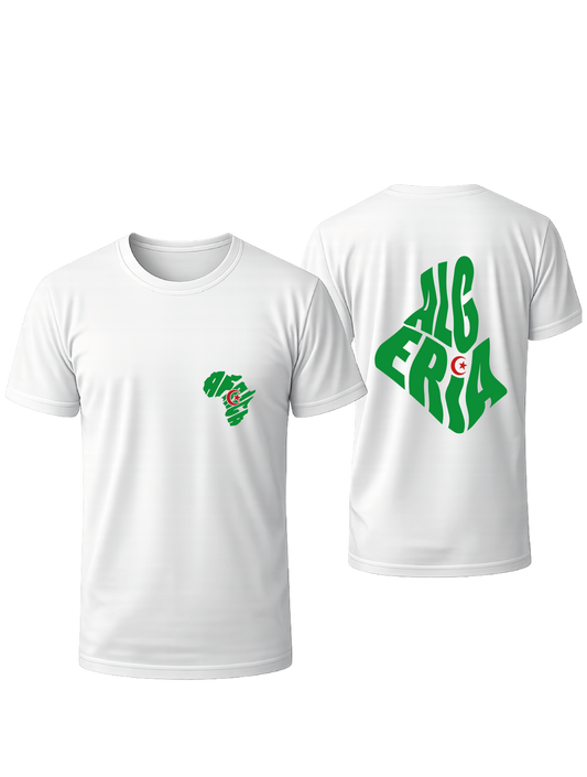 T-SHIRT BLANC OVERSIZE ALGERIA  #AFRICA