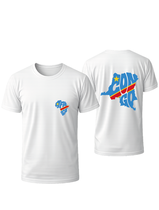 T-SHIRT BLANC OVERSIZE CONGO  #AFRICA