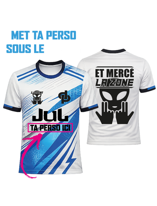 MAILLOT 🔵 REFLICHISSANT JUL #EHMERCELAZONE + 1 PERSO