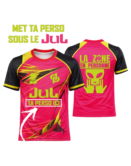 MAILLOT 🟡 ROSE/JAUNE JUL #LAZONEENPERSONNE + 1 PERSO