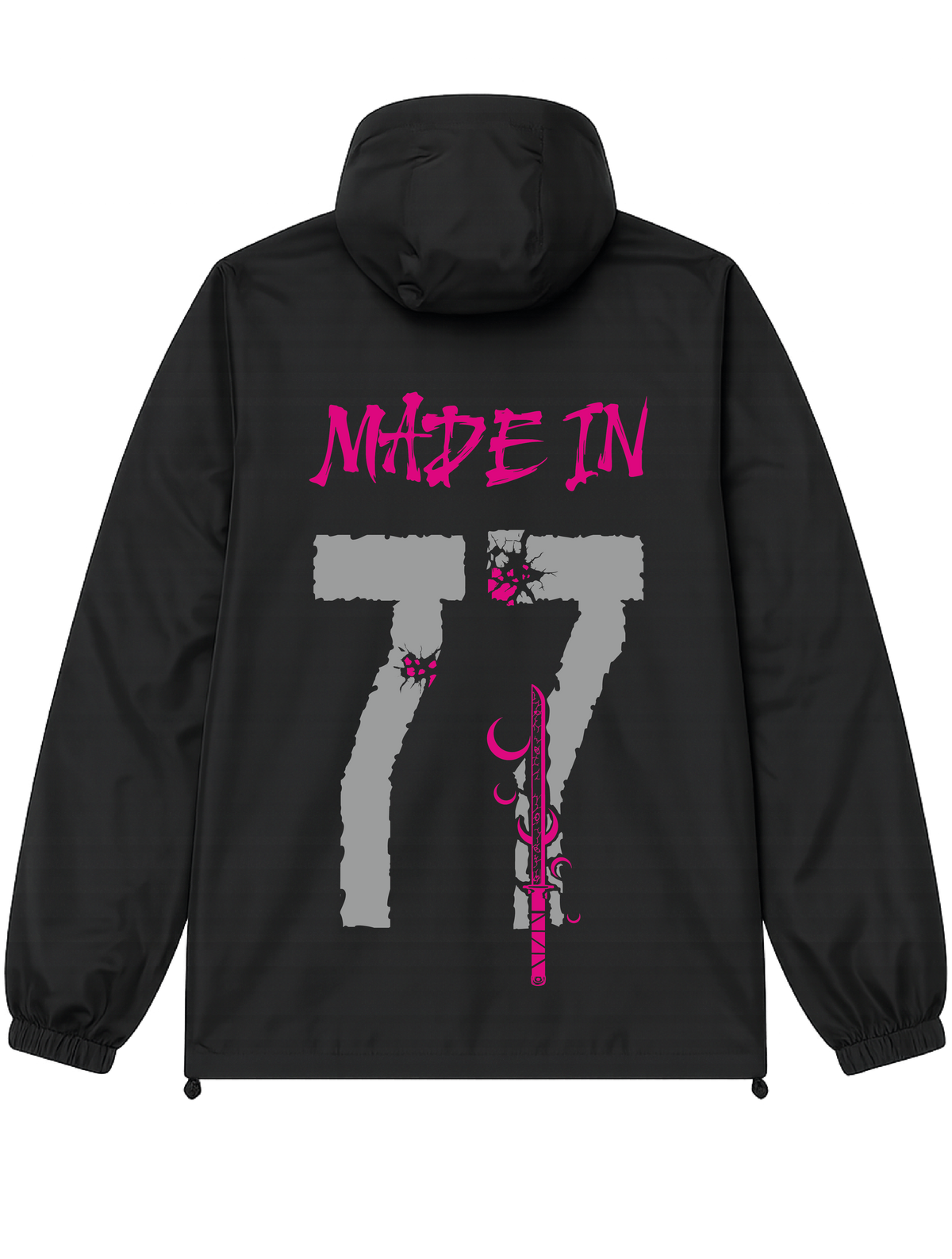VESTE NOIRE/ROSE réfléchissante  77 #MADE IN +2 PERSO