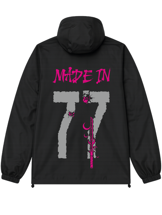 VESTE NOIRE/ROSE réfléchissante  77 #MADE IN +2 PERSO