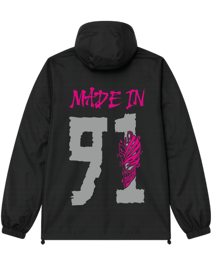 VESTE NOIRE/ROSE réfléchissante  91 # MADE IN +2 PERSO
