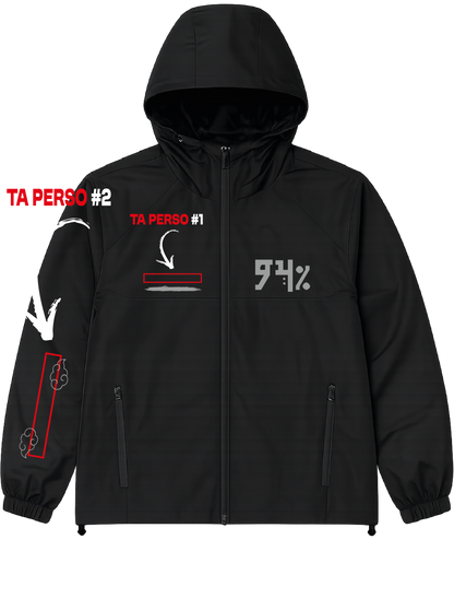 VESTE NOIRE/ROSE réfléchissante  94 #MADE IN +2 PERSO