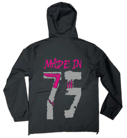 VESTE NOIRE/ROSE réfléchissante  75 #MADE IN +2 PERSO