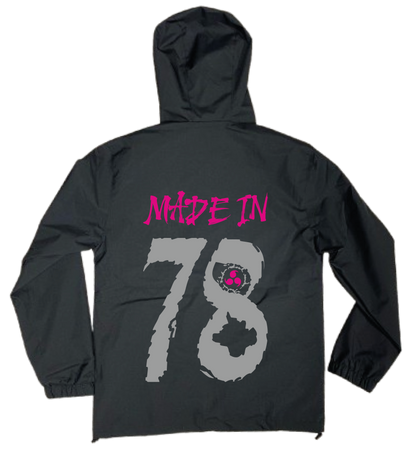 VESTE NOIRE/ROSE réfléchissante  78 #MADE IN +2 PERSO