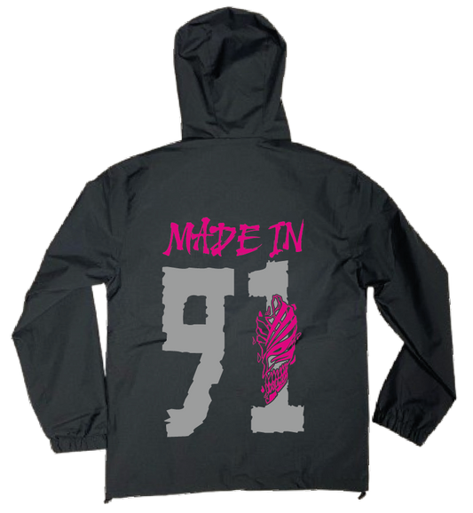 VESTE NOIRE/ROSE réfléchissante  91 # MADE IN +2 PERSO