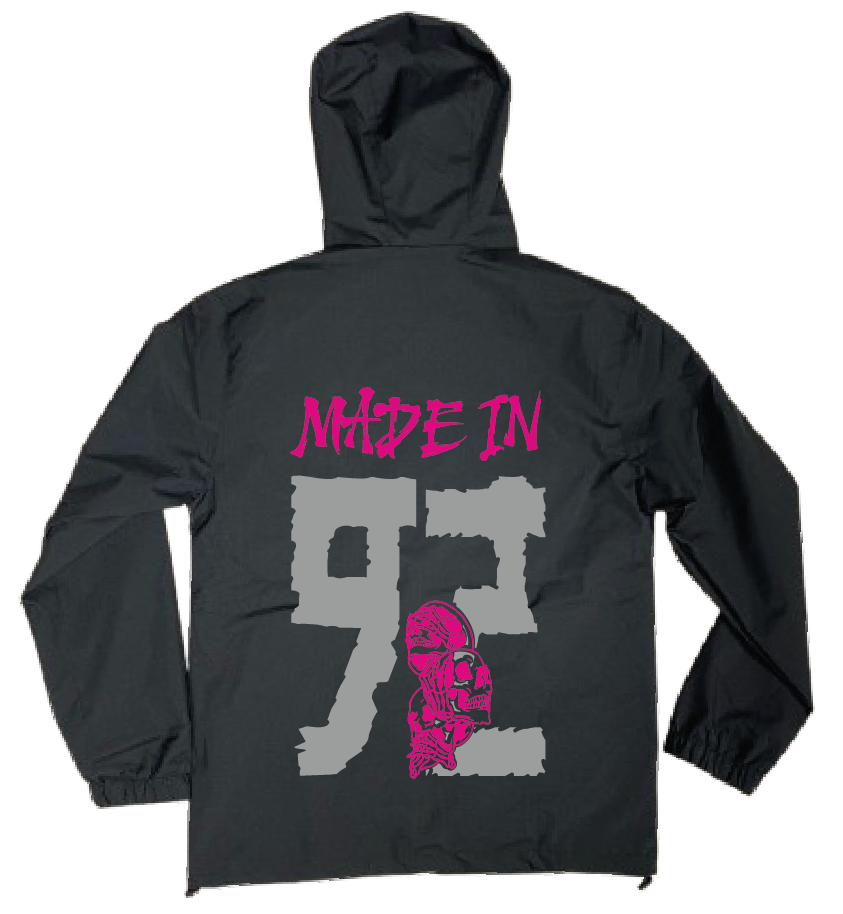 VESTE NOIRE/ROSE réfléchissante  92 #MADE IN +2 PERSO