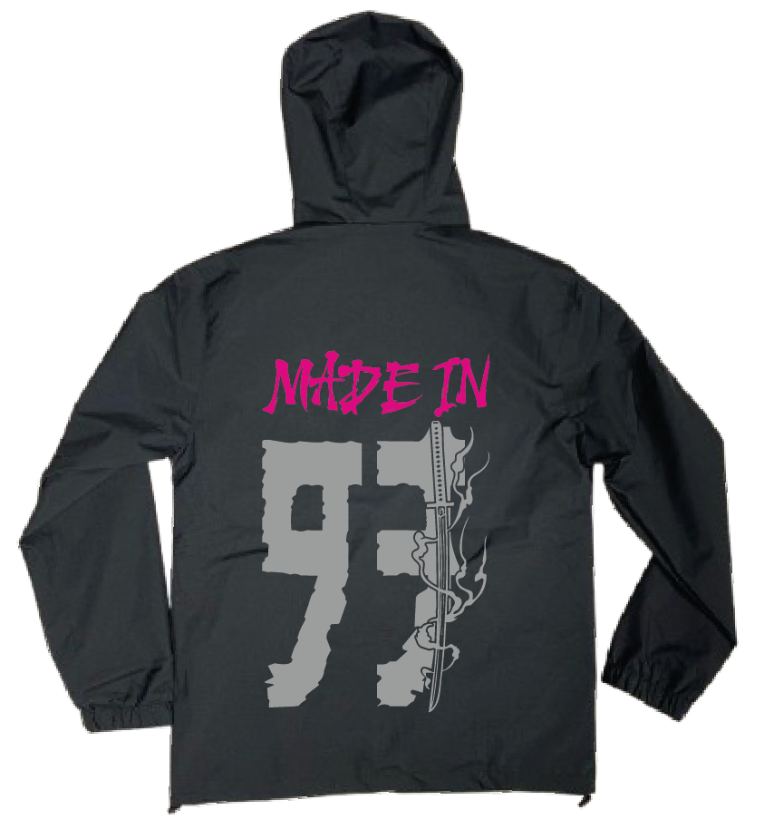 VESTE NOIRE/ROSE réfléchissante  93 # MADE IN +2 PERSO