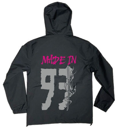 VESTE NOIRE/ROSE réfléchissante  93 # MADE IN +2 PERSO