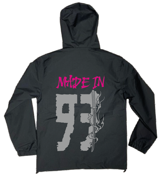 VESTE NOIRE/ROSE réfléchissante  93 # MADE IN +2 PERSO