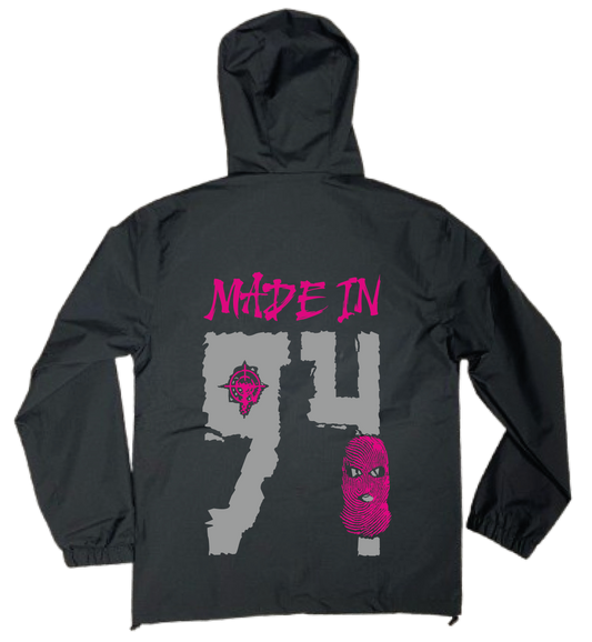 VESTE NOIRE/ROSE réfléchissante  94 #MADE IN +2 PERSO