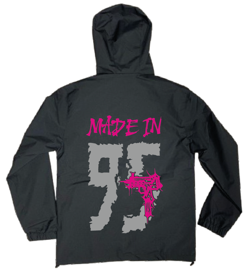 VESTE NOIRE/ROSE réfléchissante  95 #MADE IN +2 PERSO