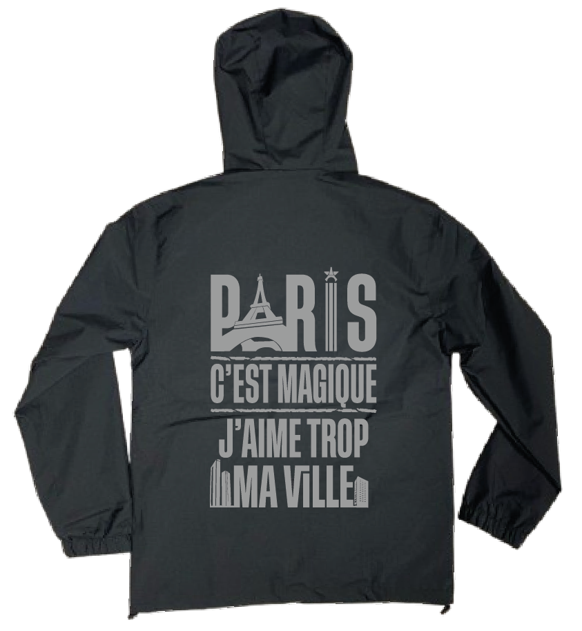VESTE NOIRE MEUF 2 PANAME +1 PERSO #Réflechissante