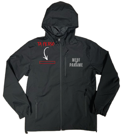 VESTE NOIRE MEUF 2 PANAME +1 PERSO #Réflechissante