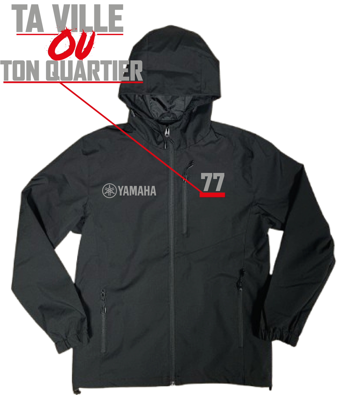 VESTE NOIRE 77 +1 PERSO