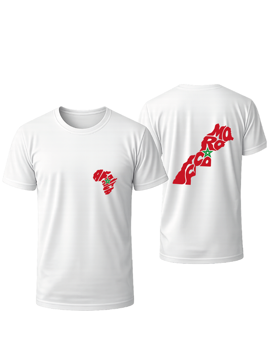 T-SHIRT BLANC OVERSIZE MAROC  #AFRICA