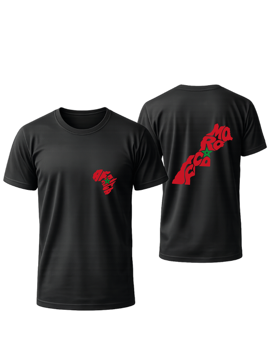 T-SHIRT NOIR OVERSIZE MAROC  #AFRICA