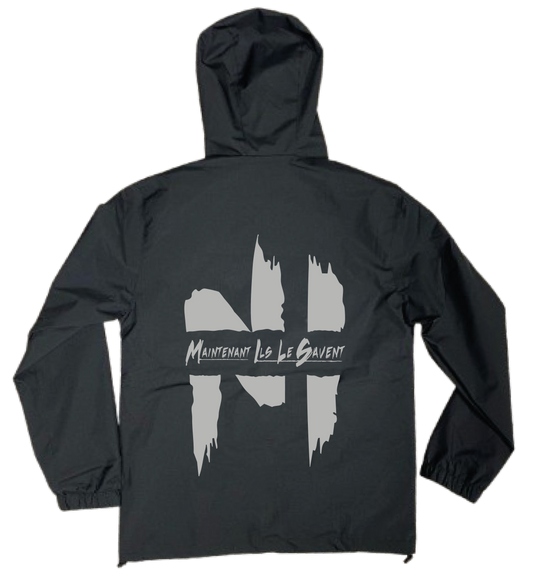 Veste Noire M.I.L.S réfléchissante + 1 PERSO