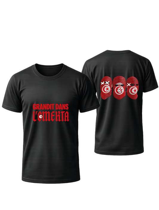 TSHIRT NOIR OVRERSIZE ➡️ OMERTA X TUNISIE