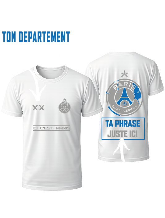 Maillot Blanc PSG EDITION #BLEU +2 PERSO
