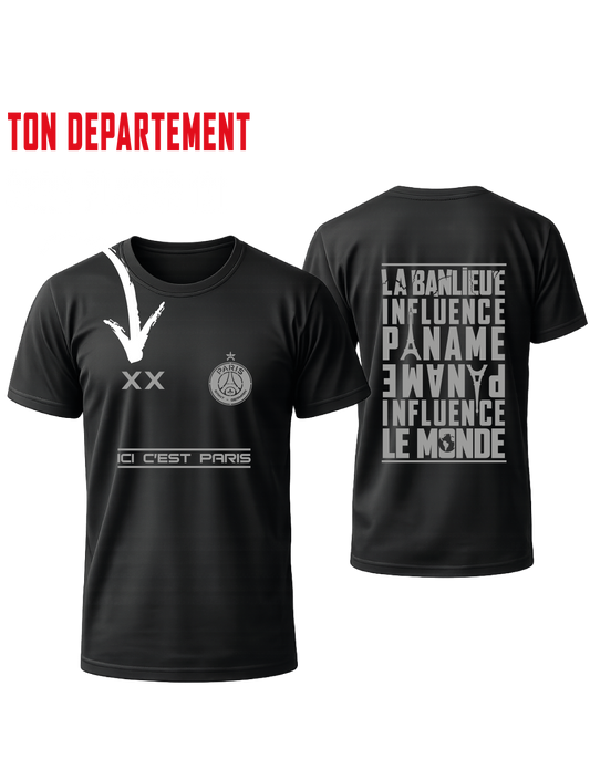 Maillot Noir PSG #LA BANLIEUE +1 PERSO