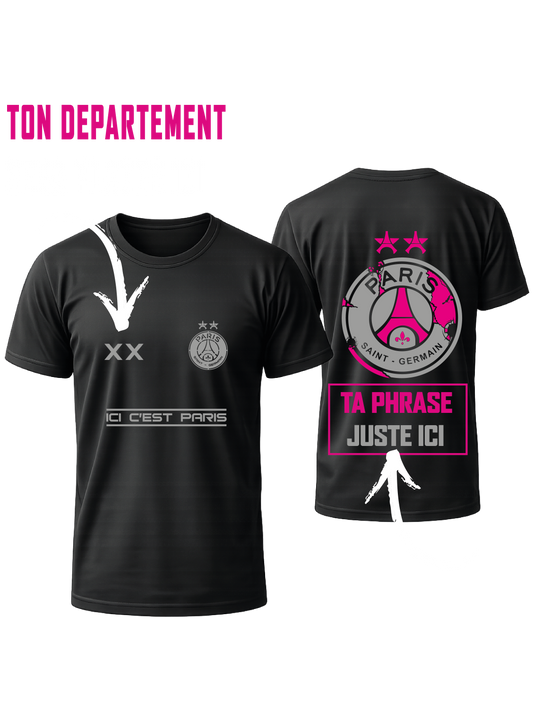 Maillot Noir/Rose PSG EDITION #2 ETOILES + 2 PERSO