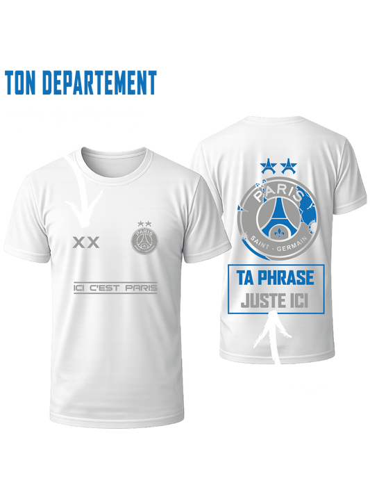 Maillot Blanc/Bleu PSG EDITION #2 ETOILES + 2 PERSO