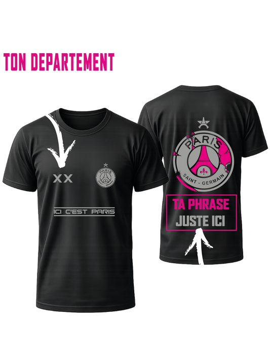Maillot Noir PSG EDITION #ROSE +2 PERSO