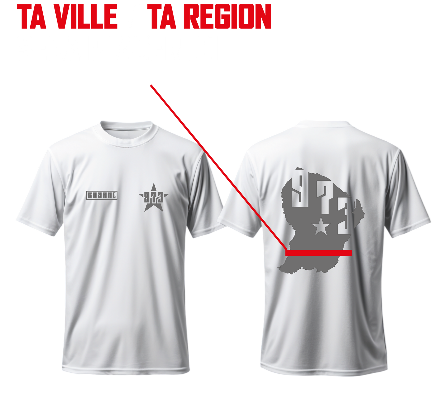#1  MAILLOT BLANC GUYANE + 1 PERSO