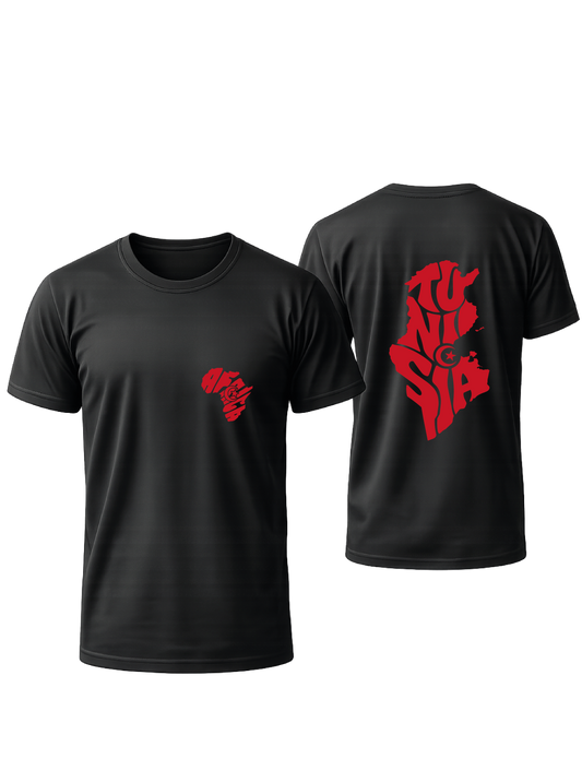 T-SHIRT NOIR OVERSIZE TUNISIE  #AFRICA