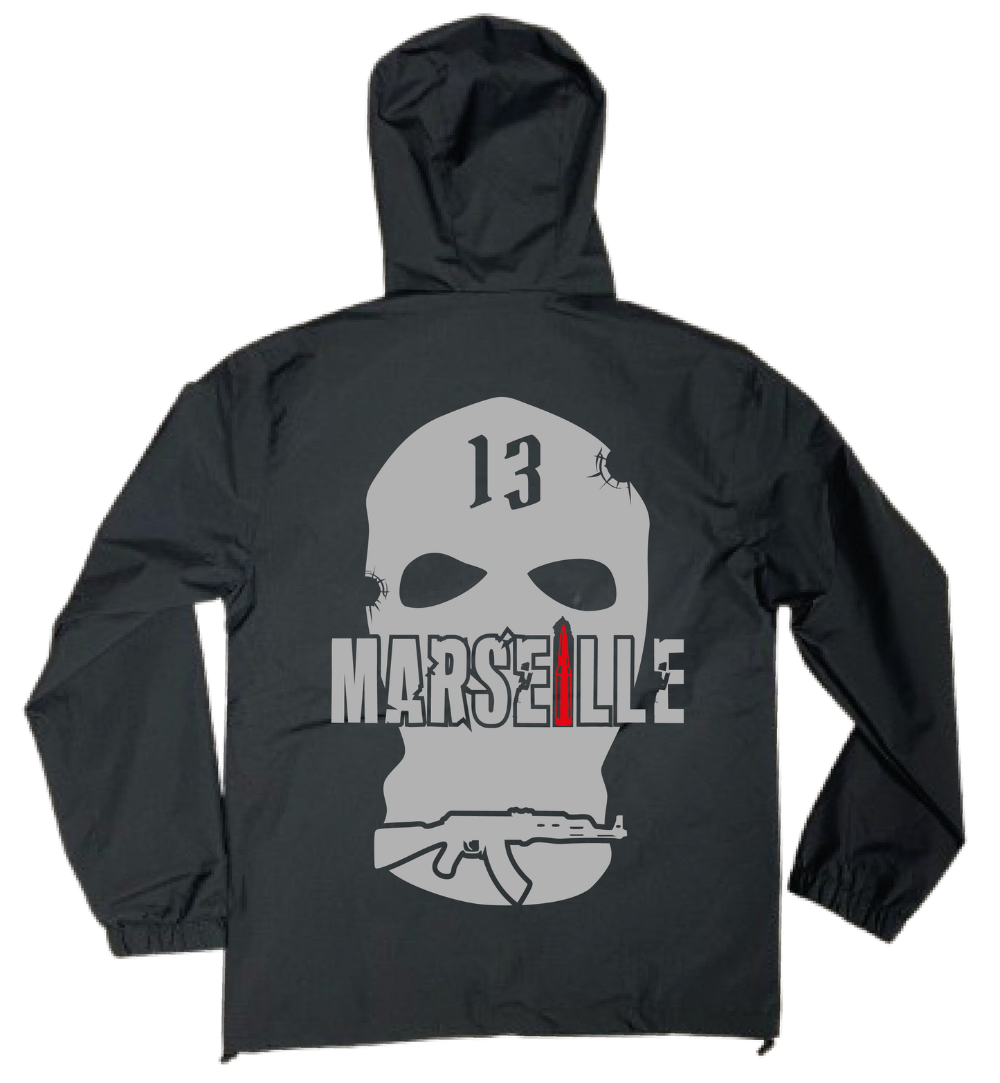 VESTE NOIRE #13 MARSEILLE +1 PERSO