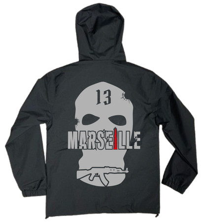 VESTE NOIRE #13 MARSEILLE +1 PERSO
