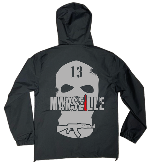 VESTE NOIRE #13 MARSEILLE +1 PERSO