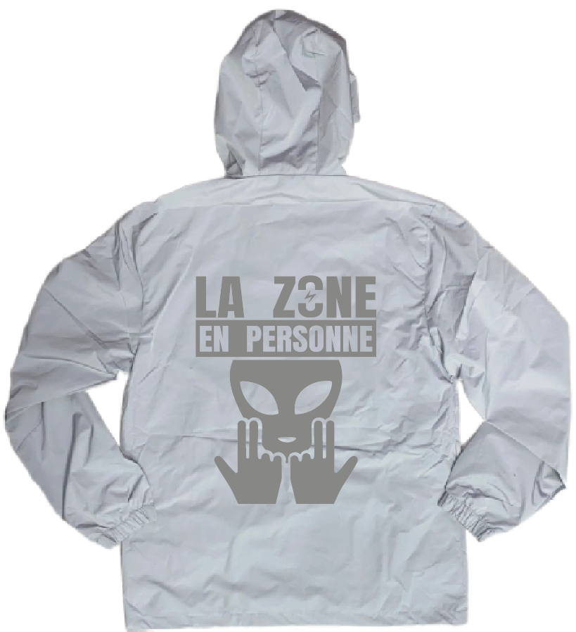 Veste Grise La Zone En Personne réfléchissante + 1 perso 👽