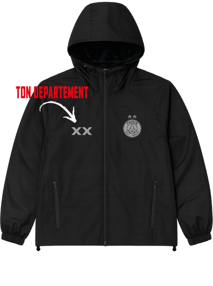 Veste Noire/Bleu PSG # 2 ETOILES  + 2 PERSO