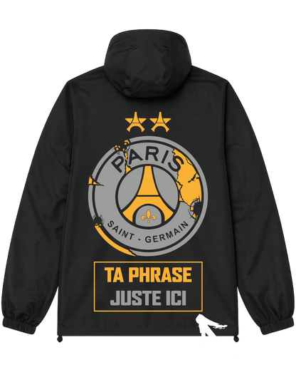 Veste Noire/OR PSG # 2 ETOILES + 2 PERSO