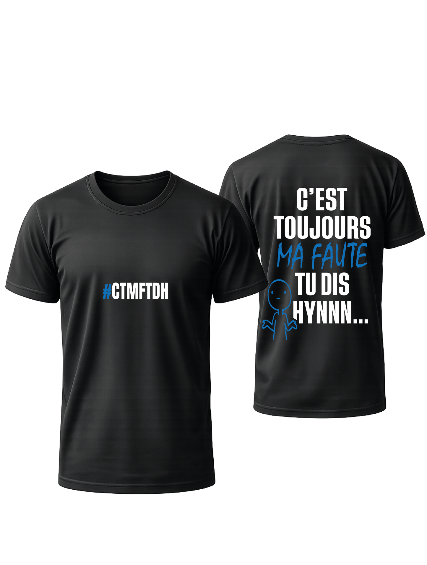#2 TSHIRT NOIR OVRERSIZE #CTMFTD🤷