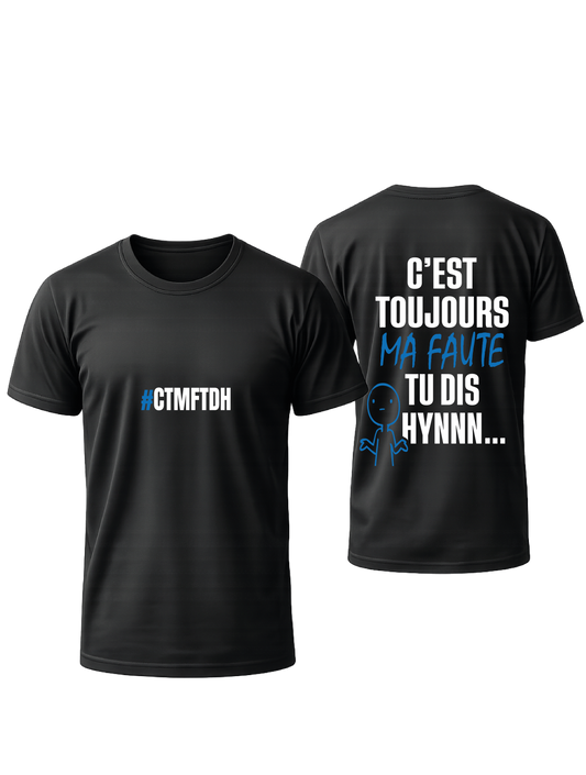 #2 TSHIRT NOIR OVRERSIZE #CTMFTD🤷